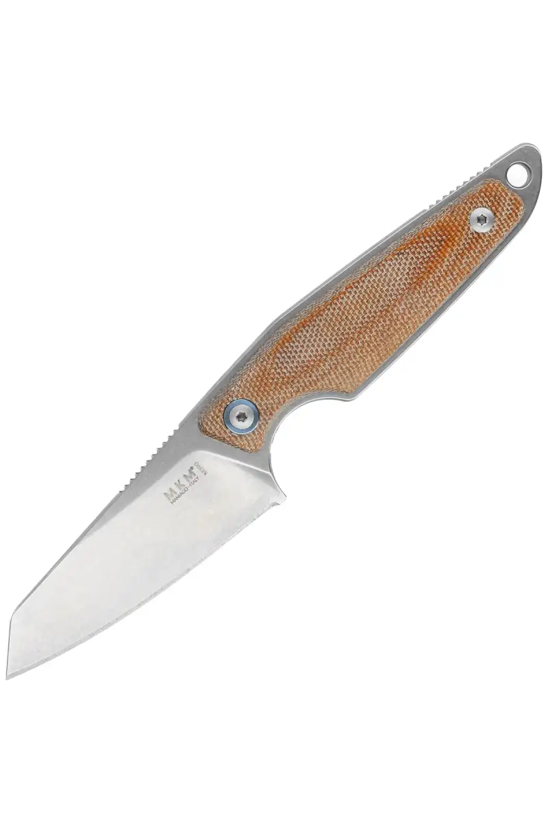 Nóż MKM Makro 2 Natural Canvas Micarta, Stonewashed by Jesper Voxnæs (MKMA02-NC)