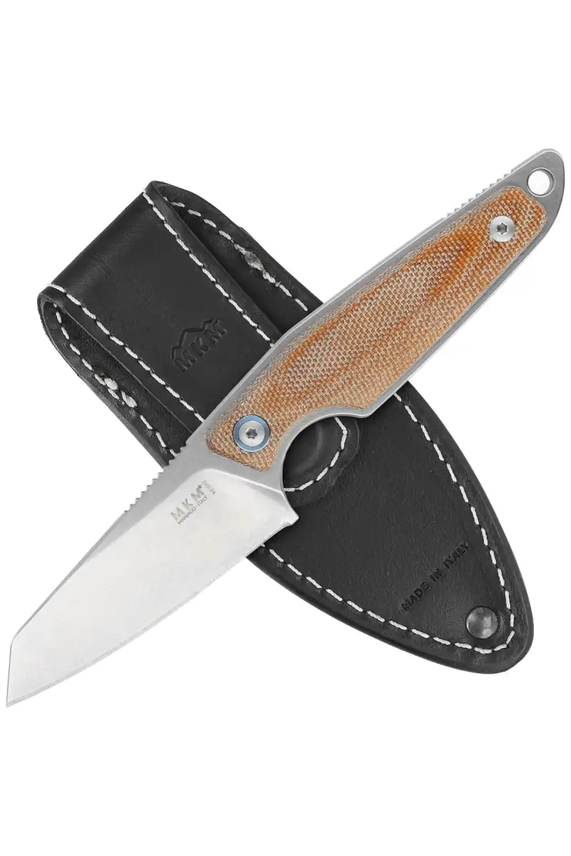Nóż MKM Makro 2 Natural Canvas Micarta, Stonewashed by Jesper Voxnæs (MKMA02-NC)