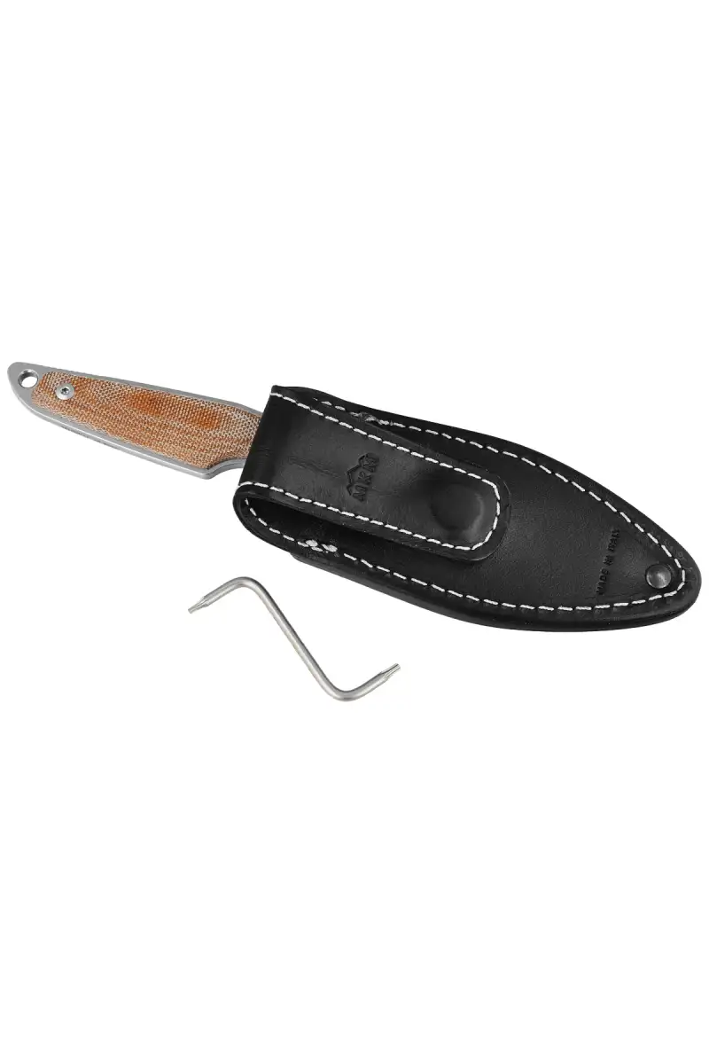 Nóż MKM Makro 2 Natural Canvas Micarta, Stonewashed by Jesper Voxnæs (MKMA02-NC)