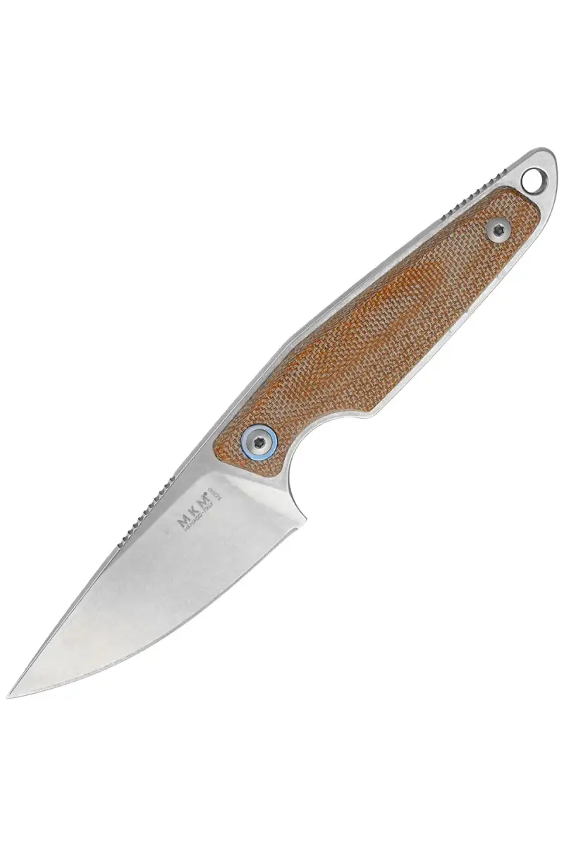Nóż MKM Makro 1 Natural Canvas Micarta, Stonewashed by Jesper Voxnæs (MKMA01-NC)