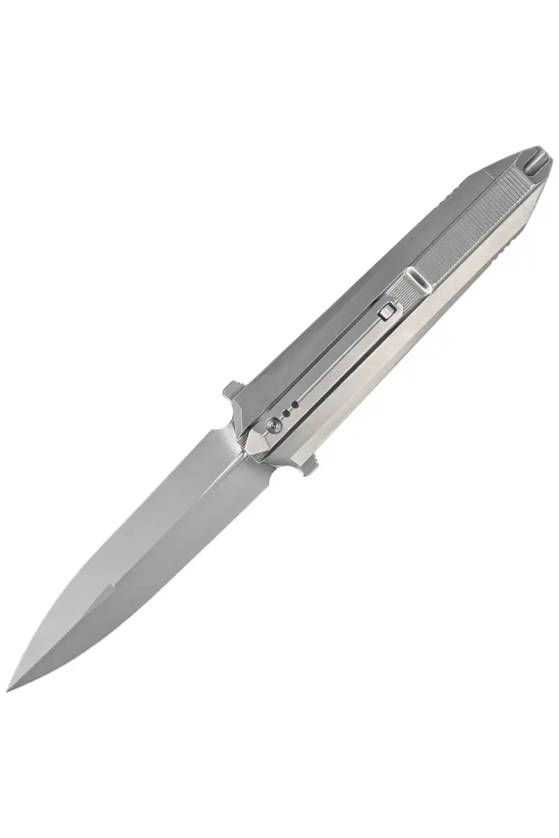 Nóż składany WE Knife Diatomic Polished Bead Blasted Titanium, Polished Bead Blasted CPM 20CV (WE22032-2)