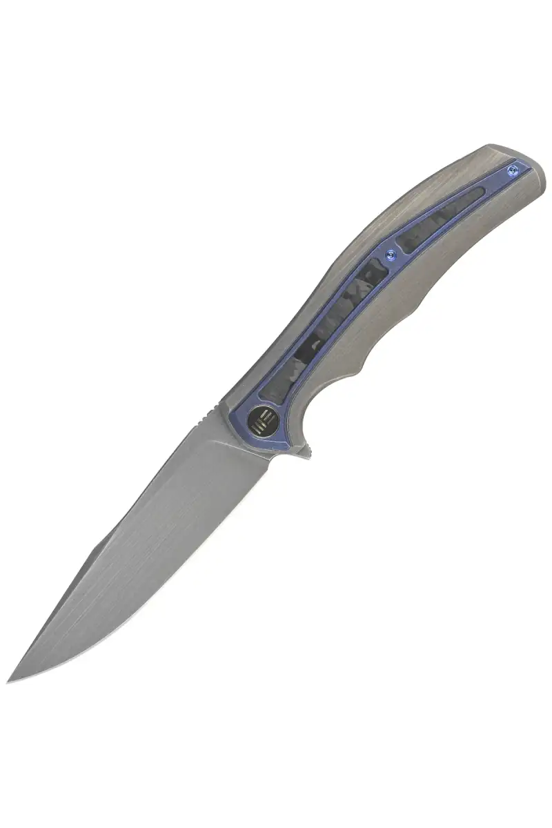 Nóż składany WE Knife Zonda Gray Hand Rubbed Titanium / Marble Carbon Fiber, Gray Hand Rubbed CPM 20CV by Kellen Bogardus (WE220