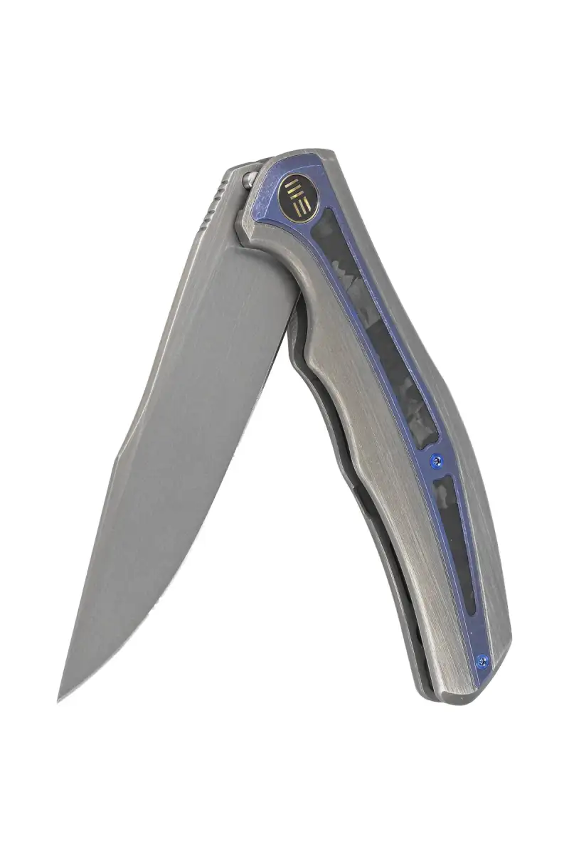 Nóż składany WE Knife Zonda Gray Hand Rubbed Titanium / Marble Carbon Fiber, Gray Hand Rubbed CPM 20CV by Kellen Bogardus (WE220