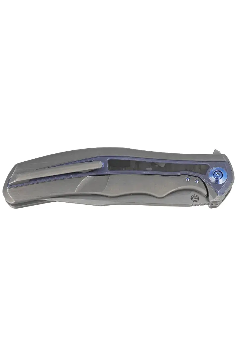 Nóż składany WE Knife Zonda Gray Hand Rubbed Titanium / Marble Carbon Fiber, Gray Hand Rubbed CPM 20CV by Kellen Bogardus (WE220
