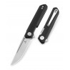 Nóż Bestechman Mini Dundee Black G10, Stonewashed / Satin D2 by Ostap Hel (BMK03A)