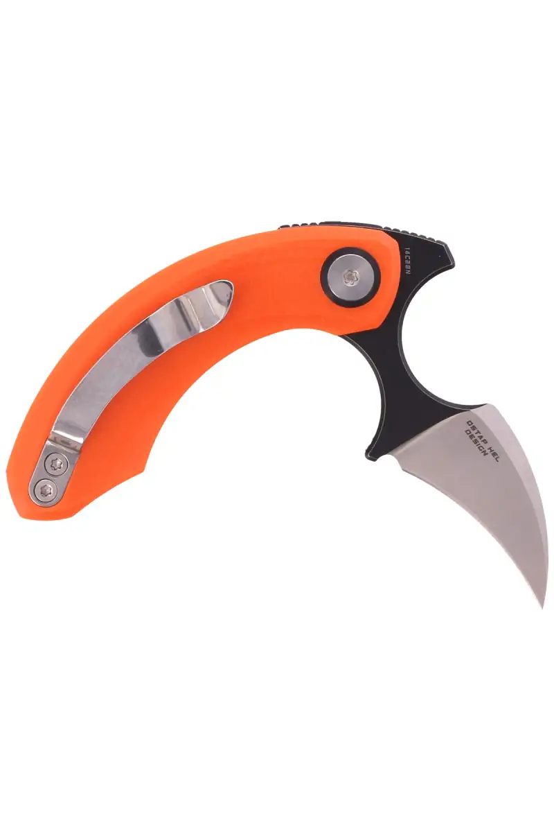 Nóż składany Bestech Strelit Orange G10, Satin/Black Stonewashed 14C28N by Ostap Hel (BG52C-2)