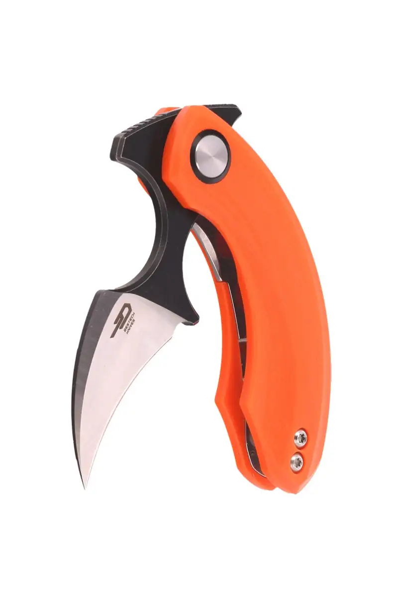 Nóż składany Bestech Strelit Orange G10, Satin/Black Stonewashed 14C28N by Ostap Hel (BG52C-2)