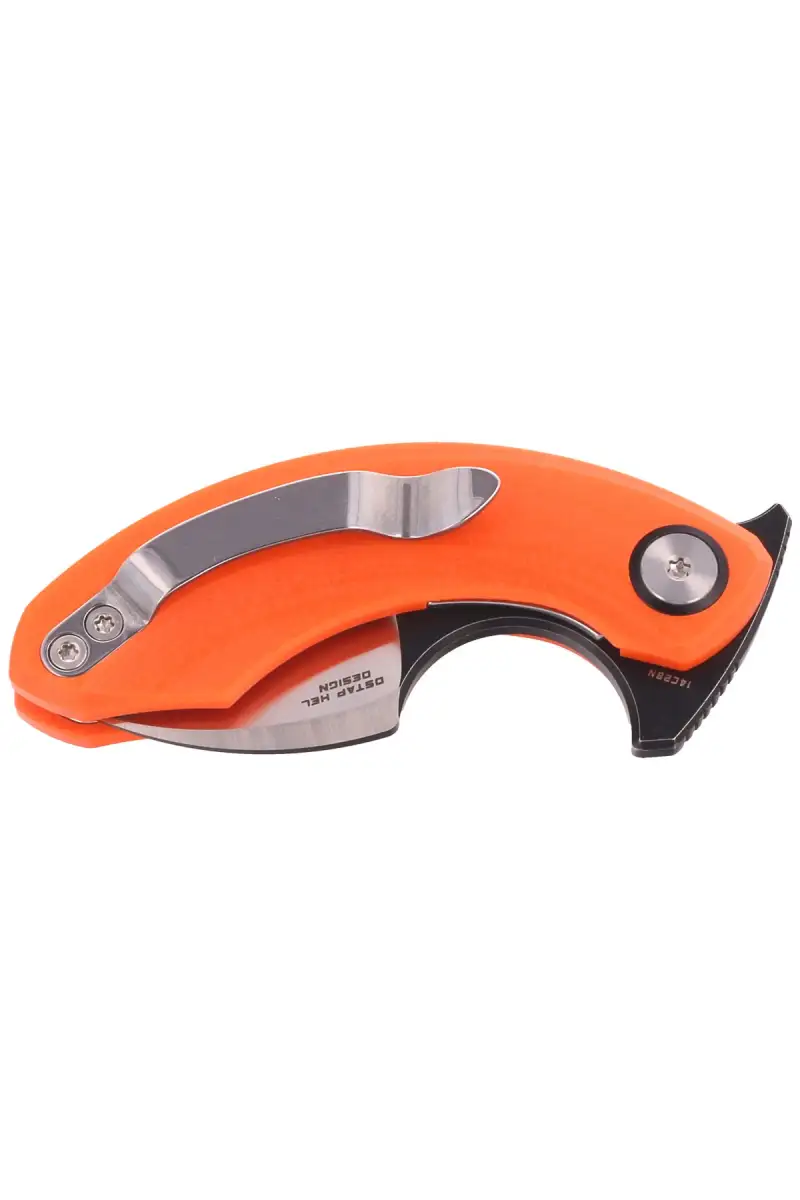 Nóż składany Bestech Strelit Orange G10, Satin/Black Stonewashed 14C28N by Ostap Hel (BG52C-2)