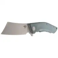 Nóż składany Bestech Cubis Blue Micarta, Stonewashed/Satin D2 (BG42C)