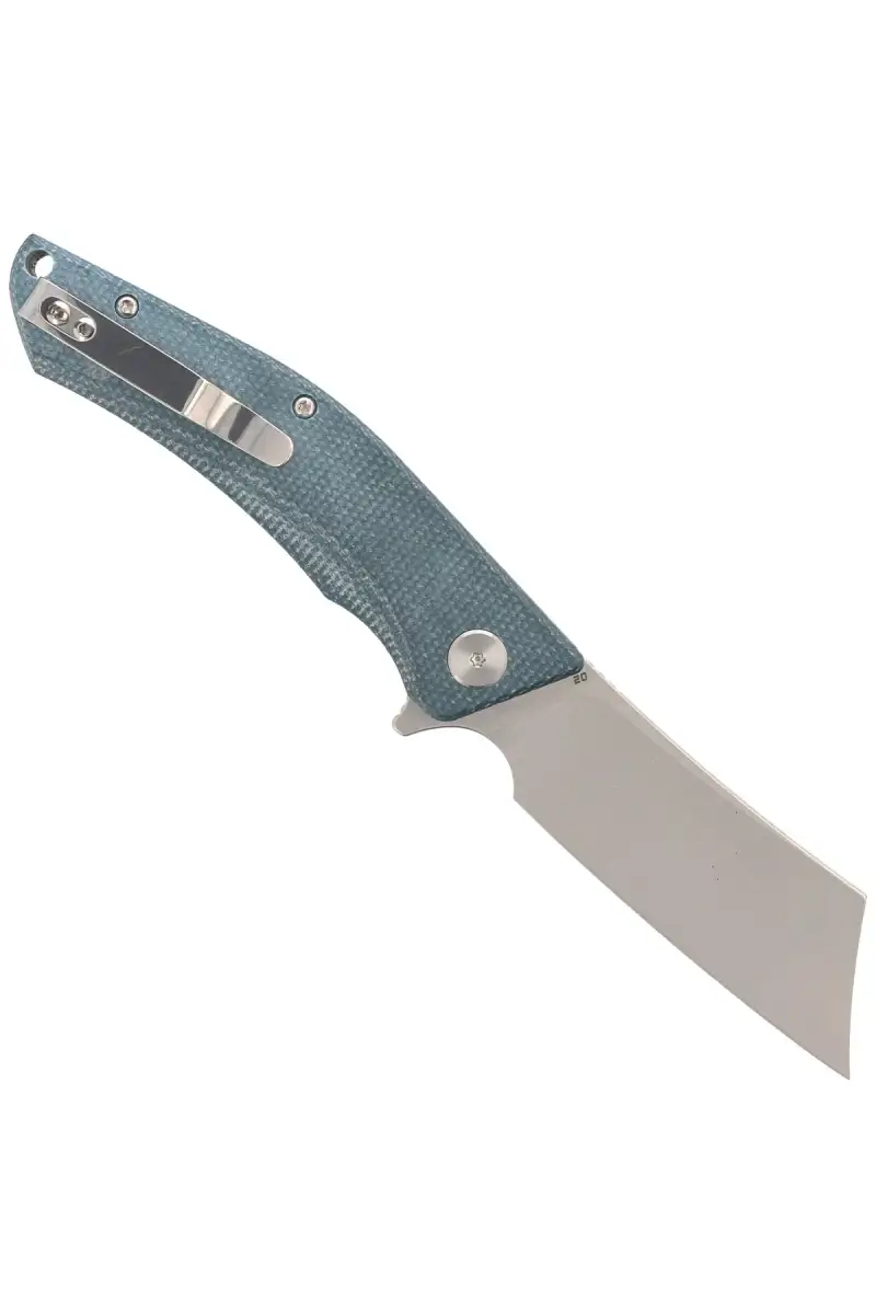 Nóż składany Bestech Cubis Blue Micarta, Stonewashed/Satin D2 (BG42C)