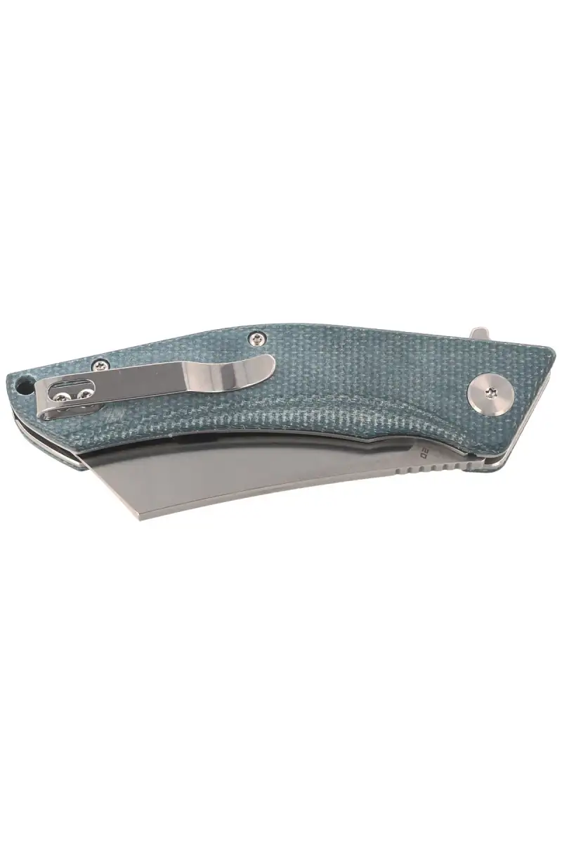 Nóż składany Bestech Cubis Blue Micarta, Stonewashed/Satin D2 (BG42C)