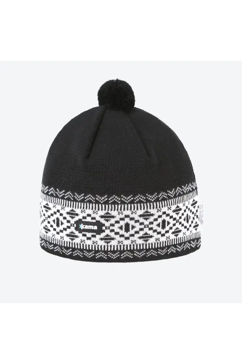 Czapka narciarska Kama Merino Wool Gore-Tex Infinium Windstopper, Black (AW74-110 )