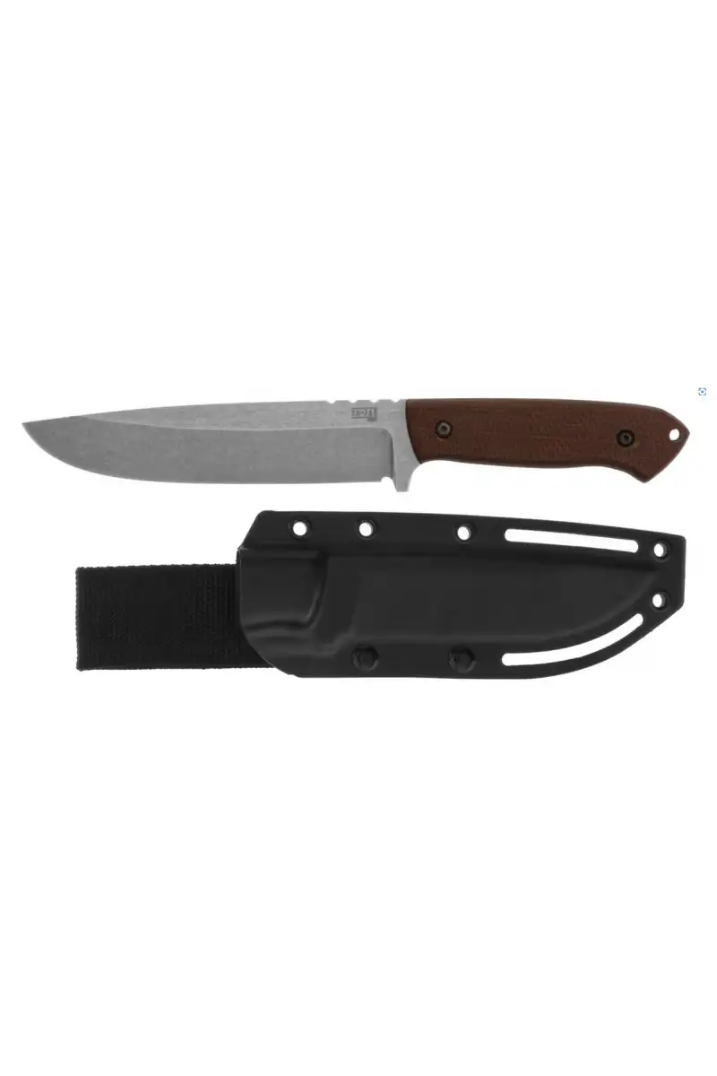 Nóż Za-Pas Expendable Brown Micarta, Acid Stonewashed NMV (EX-ST-M-BR)