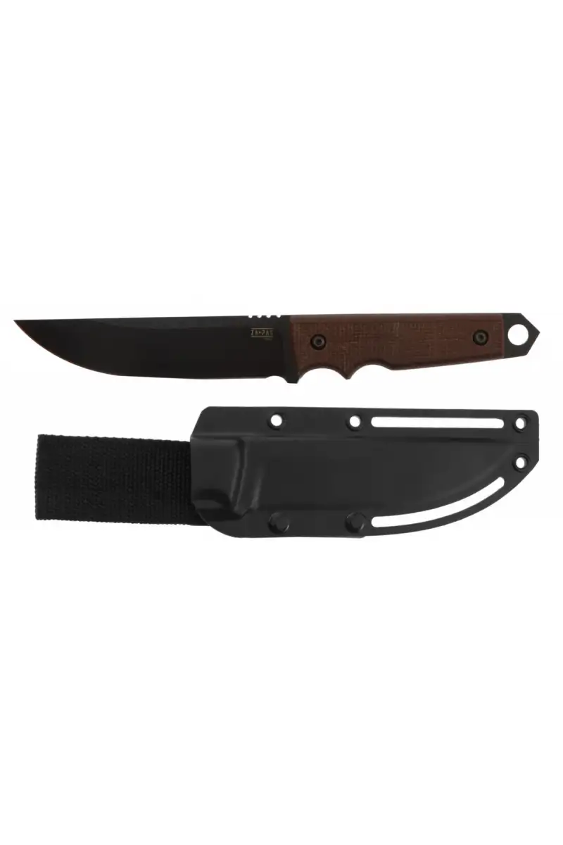 Nóż Za-Pas Urban Tactic Brown Micarta, Black Cerakote NMV (UT-CE-M-BR)
