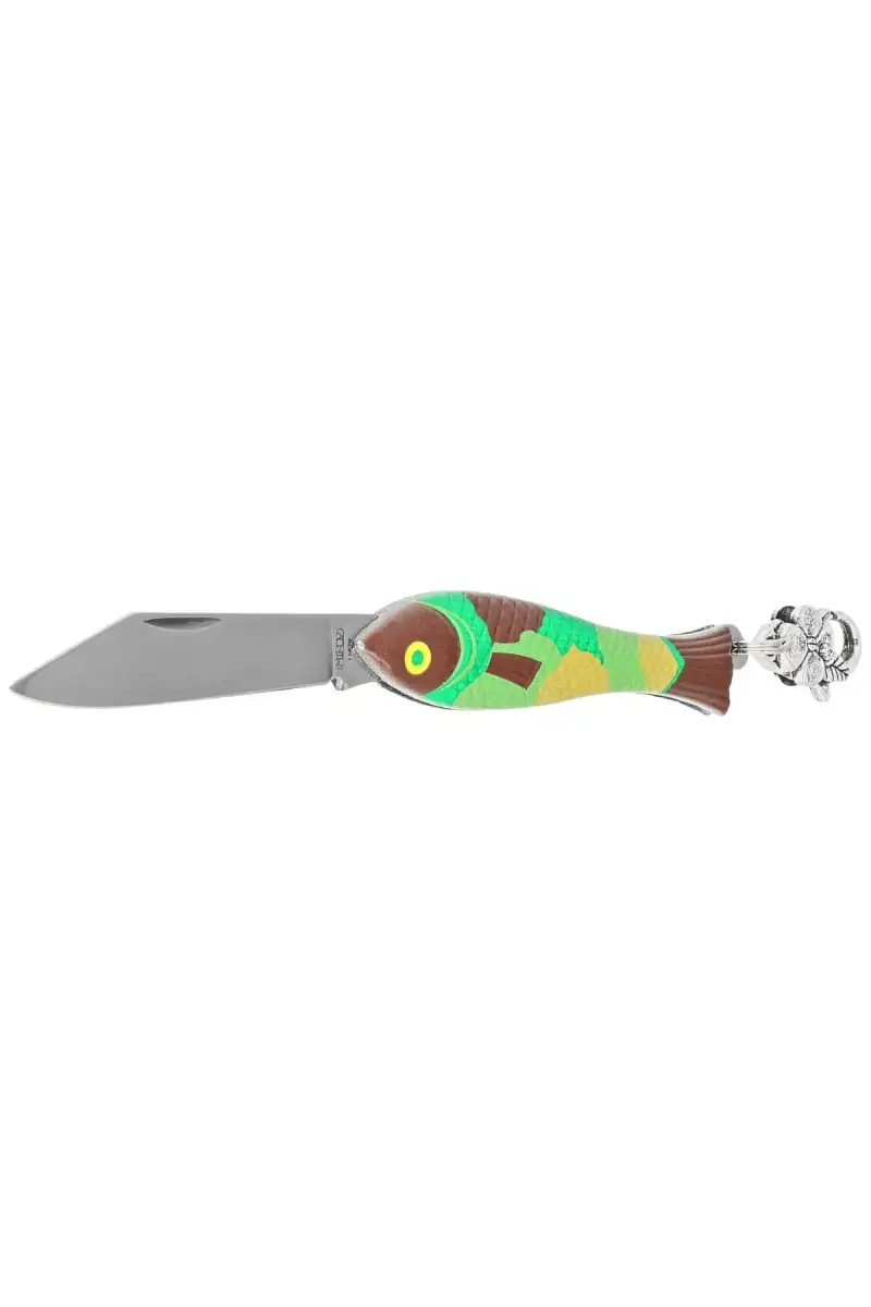 Nóż składany Mikov Fishlet 130 Camouflage, Satin 420 (130-NZn-1/CAMOUFLAGE)