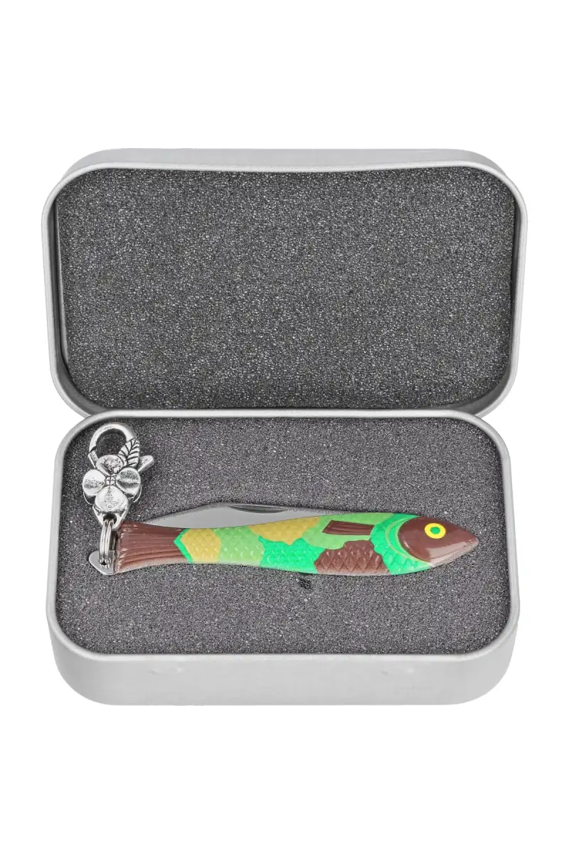 Nóż składany Mikov Fishlet 130 Camouflage, Satin 420 (130-NZn-1/CAMOUFLAGE)