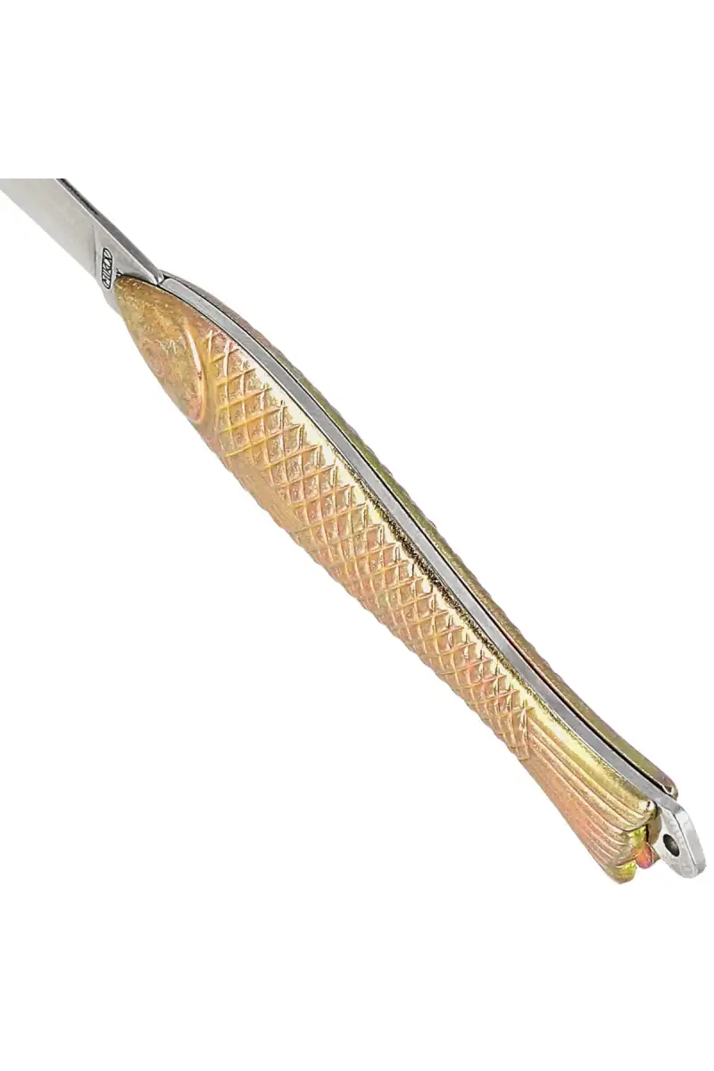 Nóż składany Mikov Fishlet 130 Gold, Stonewashed 420 (130-NZn-1/ZL STONEWASHED)
