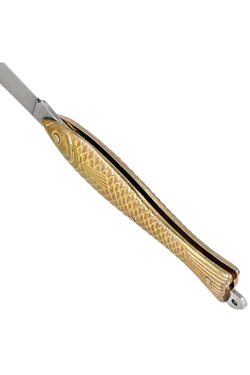Nóż składany Mikov Fishlet 130 Gold, Stonewashed 420 (130-NZn-1/ZL STONEWASHED)