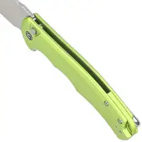 Nóż składany Civivi Button Lock Praxis Lime Green Aluminium, Satin Nitro-V (C18026E-3)