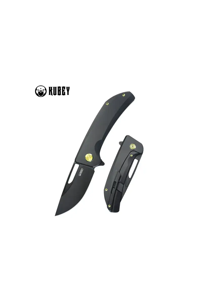 Nóż składany Kubey Hyperion Black Titanium, Black Coated CPM S35VN by Jelly Jerry (KB368B)