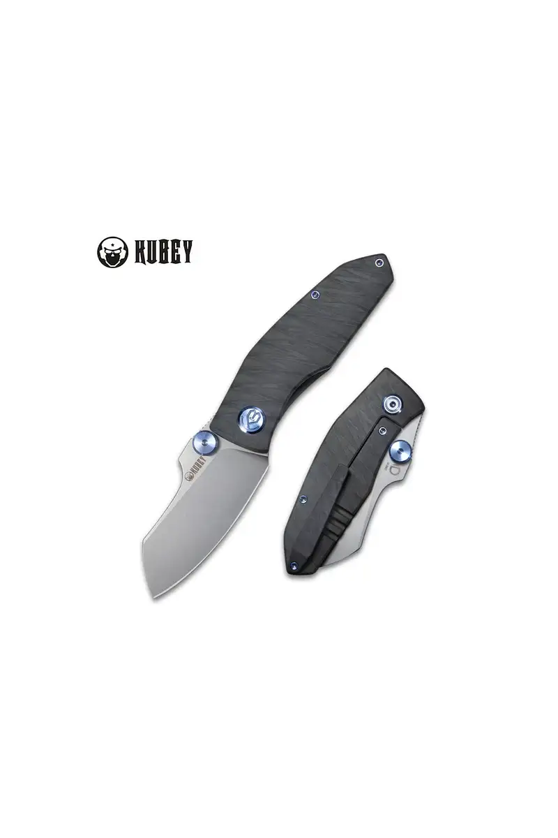 Nóż składany Kubey Monsterdog Flame Titanium, Bead Blasted M390 by Dmitry Osarenko (KB285D)