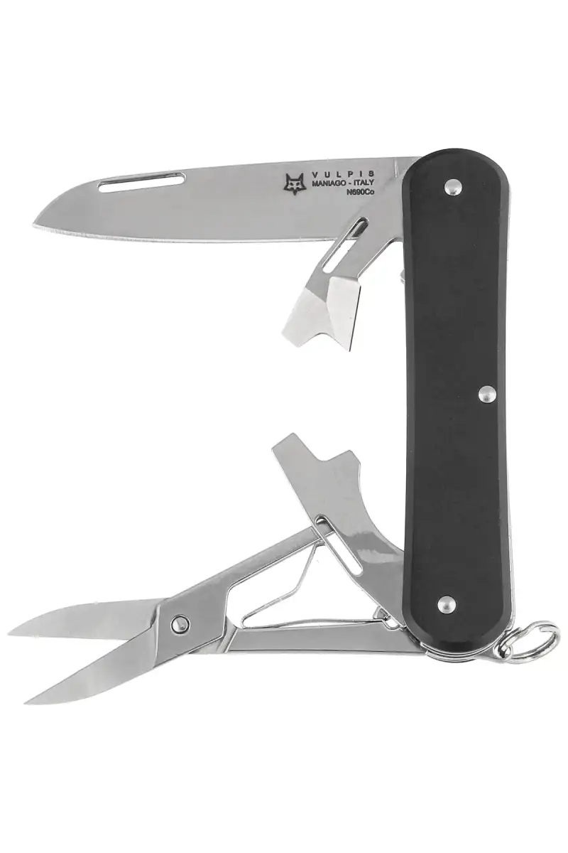 Scyzoryk Fox Vulpis F4 Black Aluminium, Polished N690Co (FX-VP130-F4 BK)