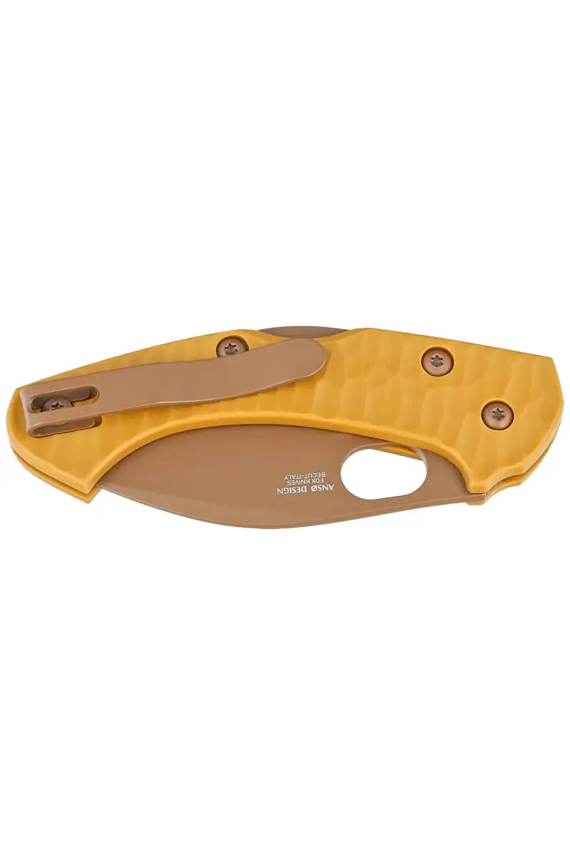 Nóż składany Fox Zero 2.0 Desert Warrior Coyote Tan FRN, Coyote Top Shield Becut by Jens Ansø (FX-311 CT)