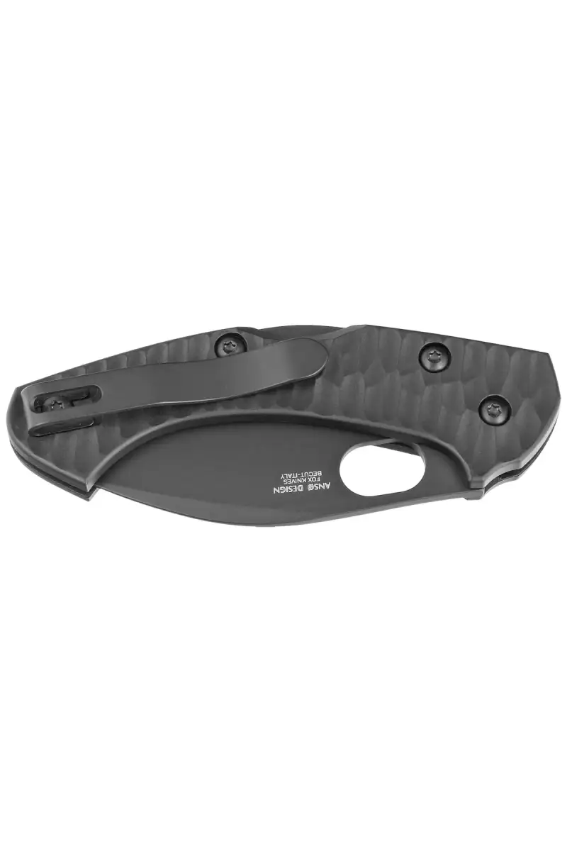 Nóż składany Fox Zero 2.0 Desert Warrior Black FRN, Black Top Shield Becut by Jens Ansø (FX-311 B)