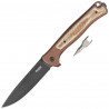 Nóż składany LionSteel Skinny Earth Aluminium/Natural Canvas Micarta, Old Black MagnaCut by Molletta (SK01A EB)