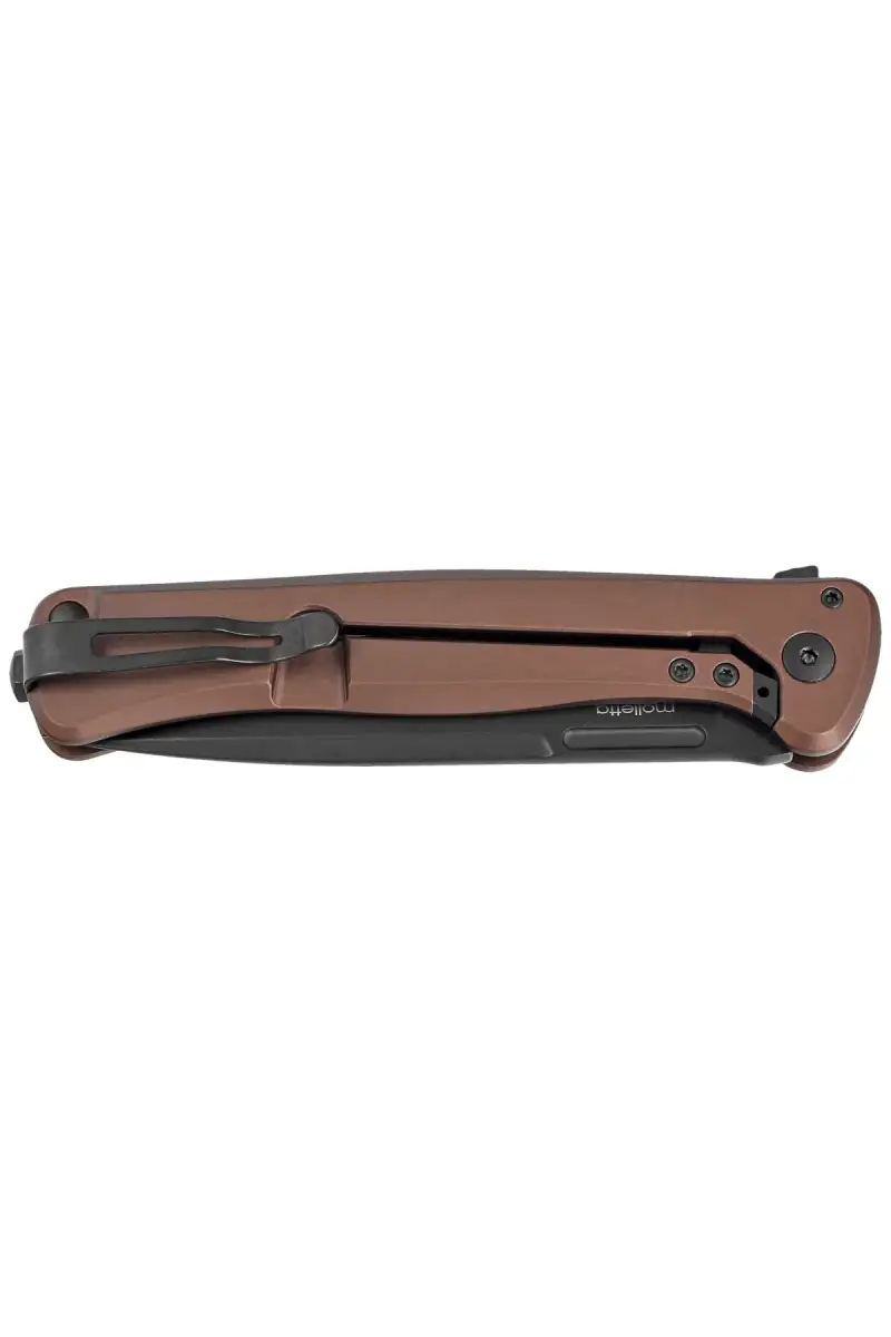 Nóż składany LionSteel Skinny Earth Aluminium/Natural Canvas Micarta, Old Black MagnaCut by Molletta (SK01A EB)