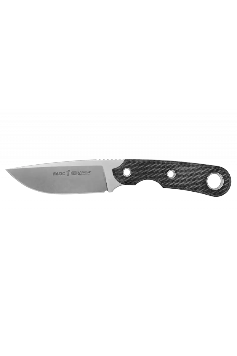 Nóż Viper Basic1 Black Canvas Micarta, Satin D2 by Tommaso Rumici (VT4028CB)