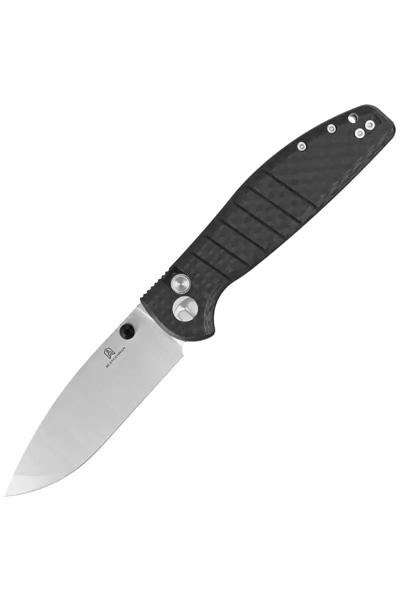 Nóż składany Bestechman Goodboy Black Shredded G10, Stonewashed/Satin D2 by Keanu Alfaro (BMK04K)