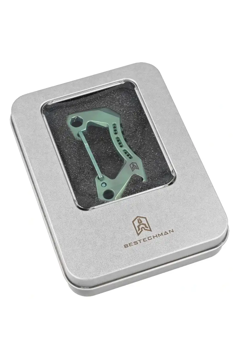 Karabińczyk Bestech Carabiner Green Titanium by Makar (BM15C)