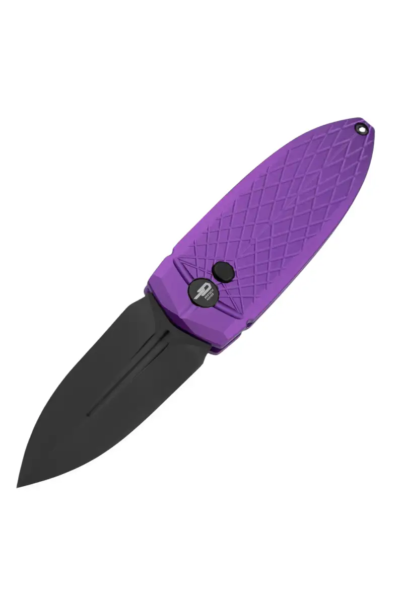 Nóż składany Bestech QUQU Purple Aluminium, Black DLC 14C28N by Gogo (BG57B-5)