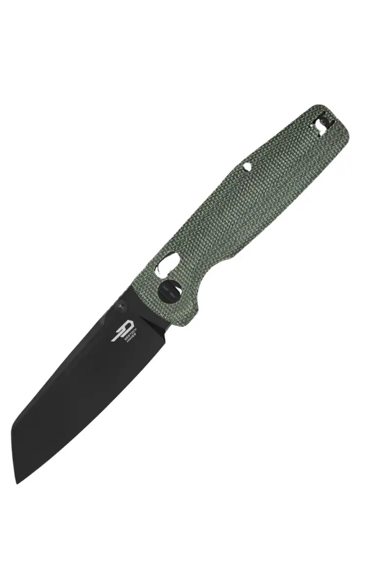 Nóż składany Bestech Slasher Green Micarta, Black Stonewashed D2 (BG56B-2)