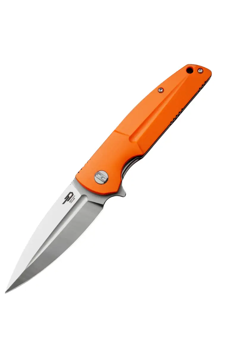 Nóż składany Bestech Fin Orange G10, Satin 14C28N (BG34B-1)