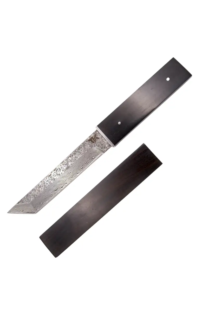 Nóż Tramuntana Decor Habitat Tanto Black Ebony, Damascus (H0077)