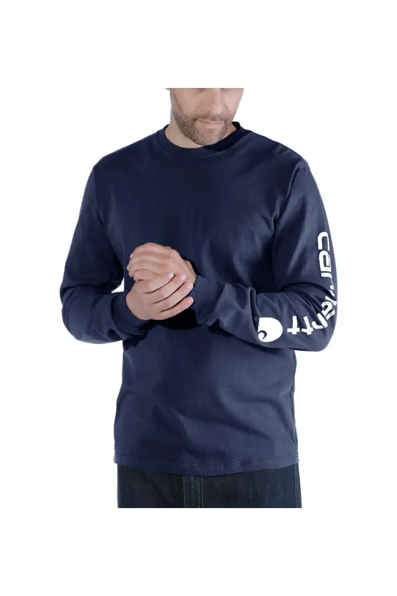 Koszulka Carhartt Logo Long Sleeve Navy