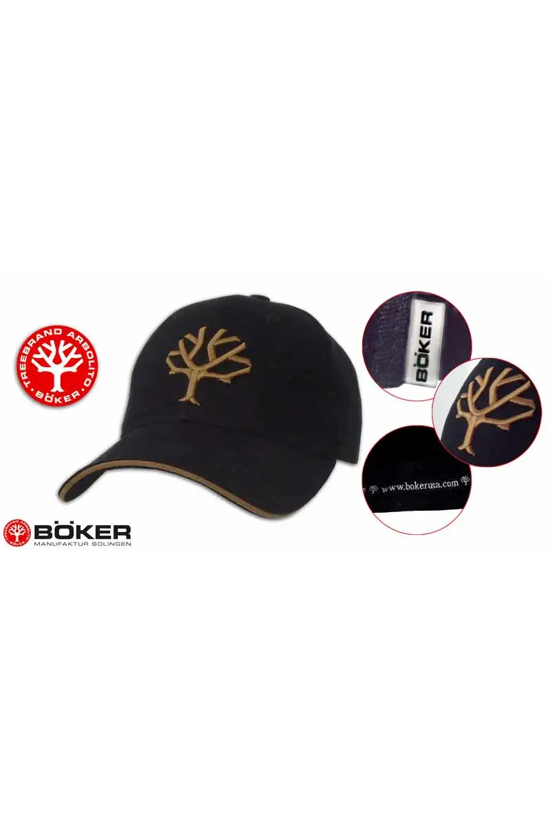 Czapka baseballowa Boker, czarna