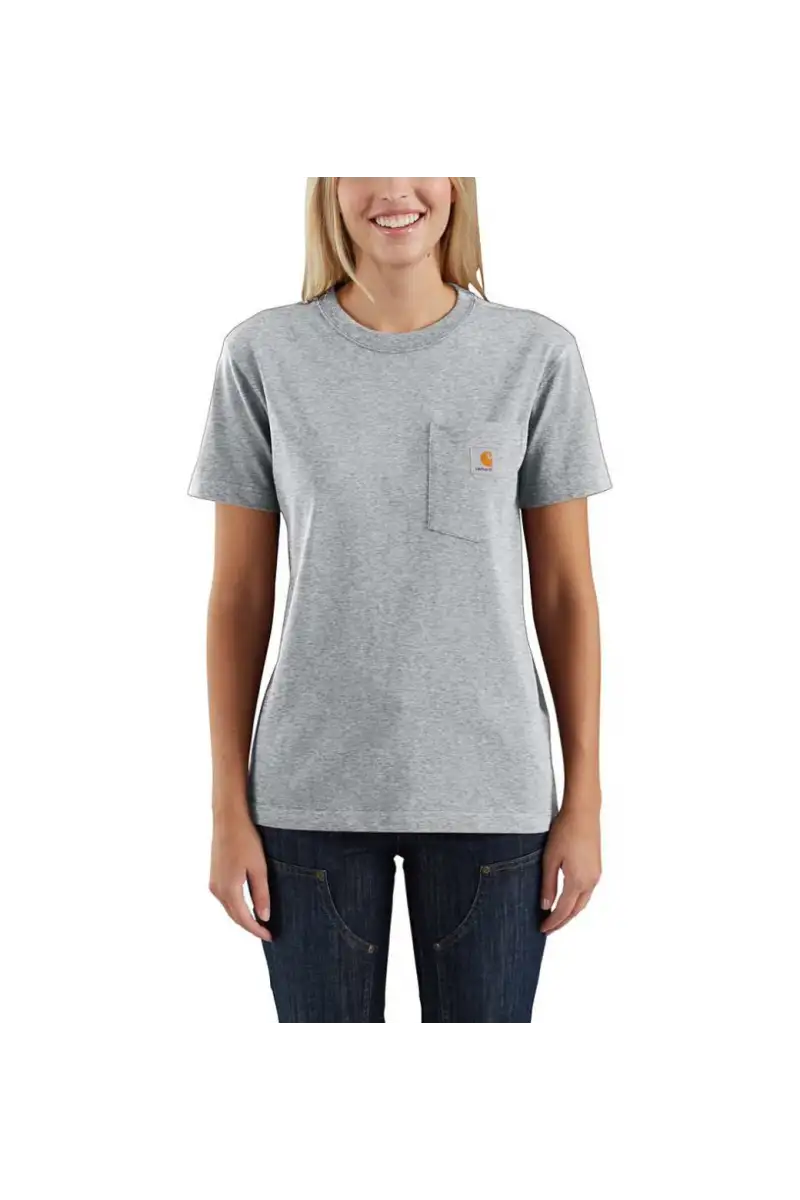 Koszulka Carhartt WK87 Workwear Pocket S/S Grey