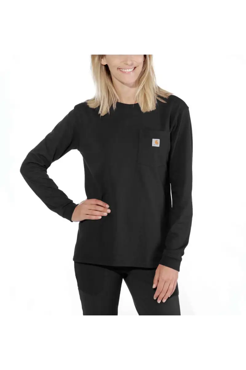 Koszulka Carhartt WK126 Workwear Pocket L/S Black
