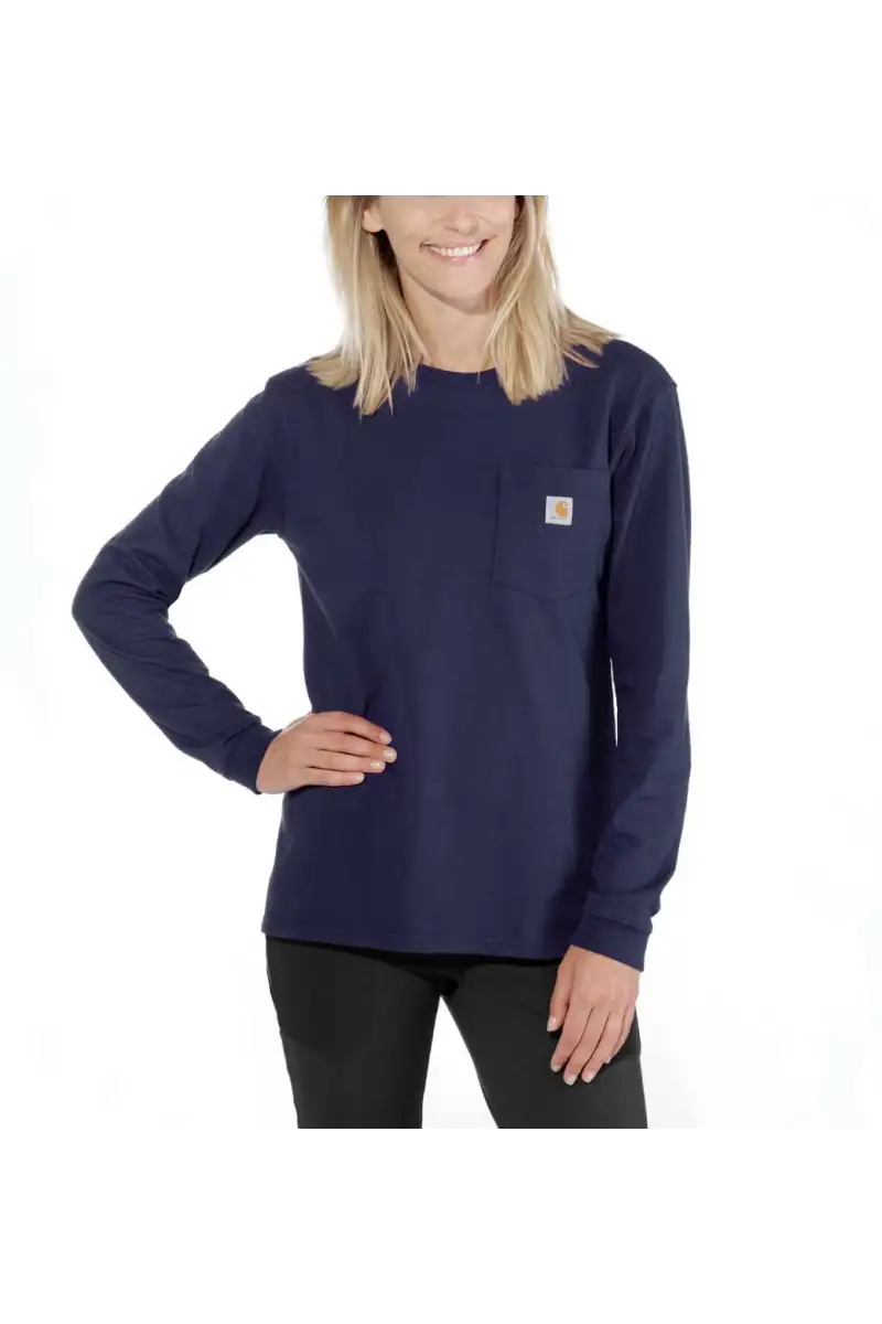 Koszulka Carhartt WK126 Workwear Pocket L/S Navy