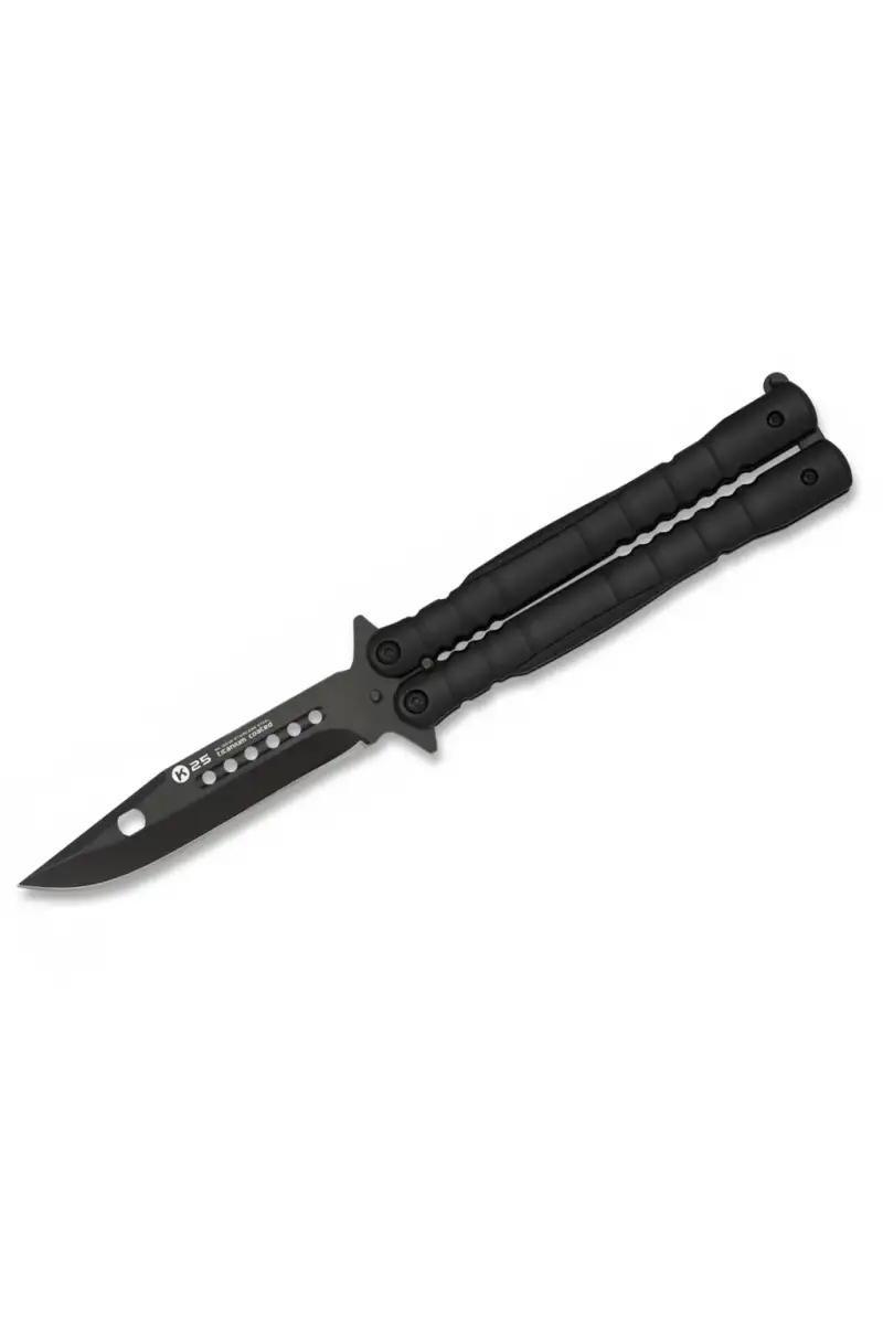 Nóż motylek K25 02131 Balisong Black
