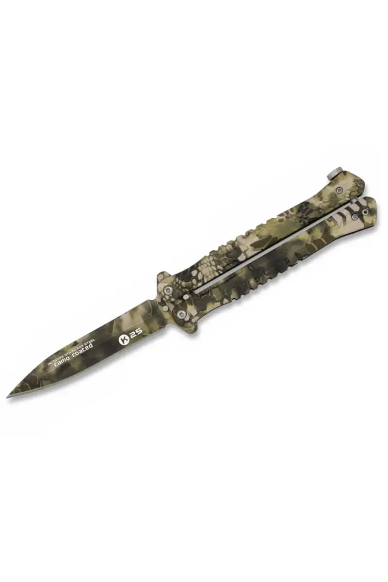 Nóż motylek K25 02132 Balisong Sand Phyton