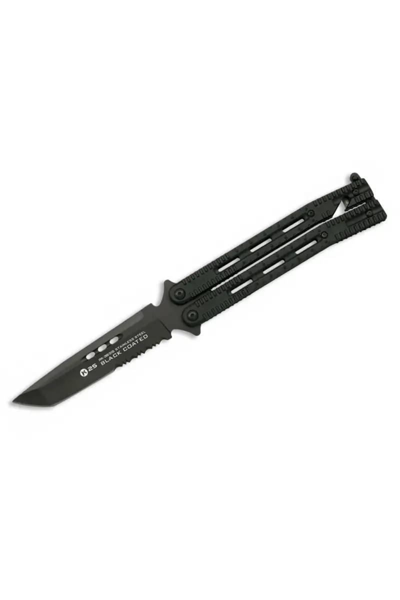 Nóż motylek K25 36215 Balisong Black Serr