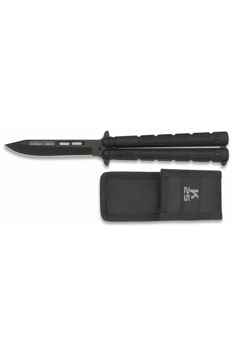 Nóż motylek K25 36250 Balisong Black