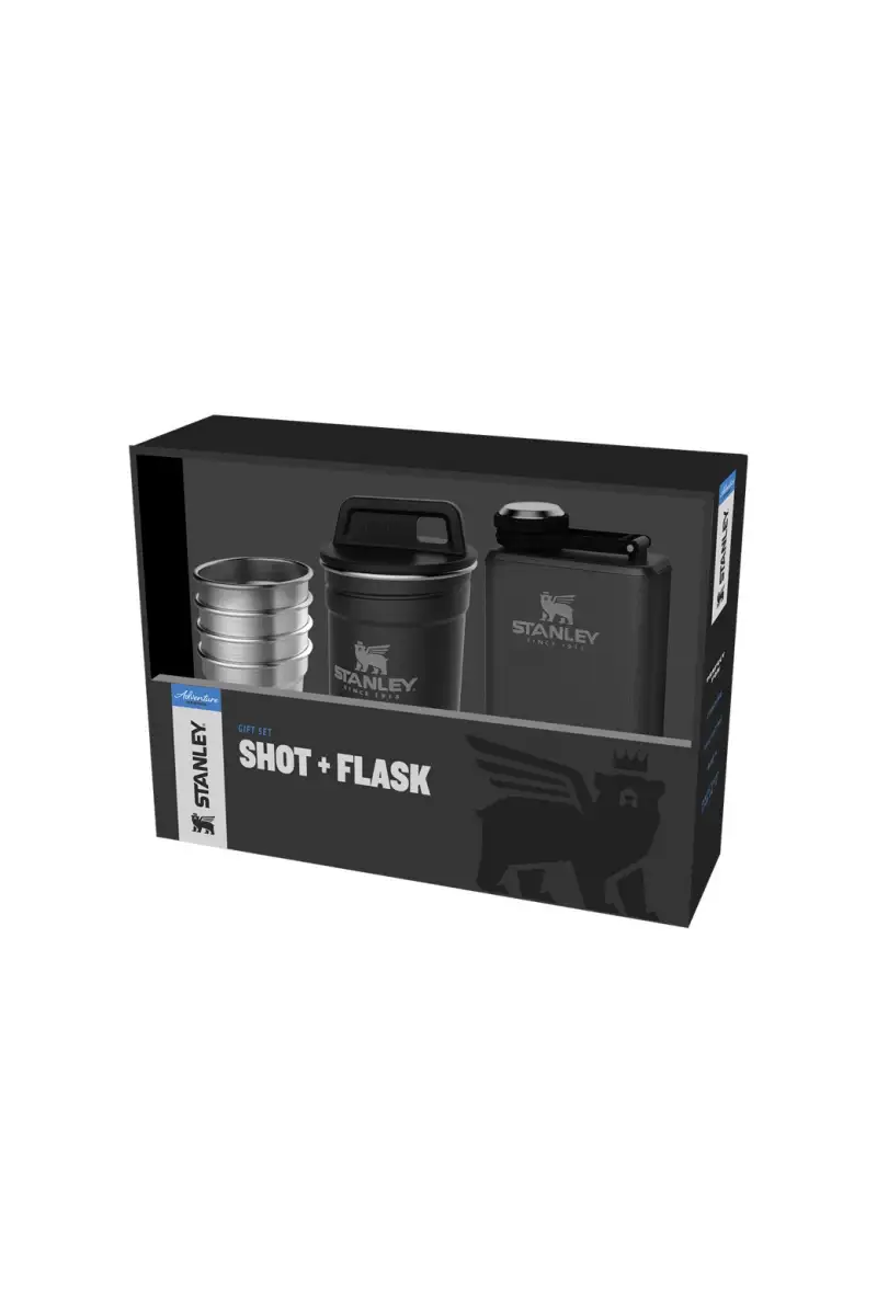 Zestaw Piersiówka z 4 kieliszkami Stanley Black