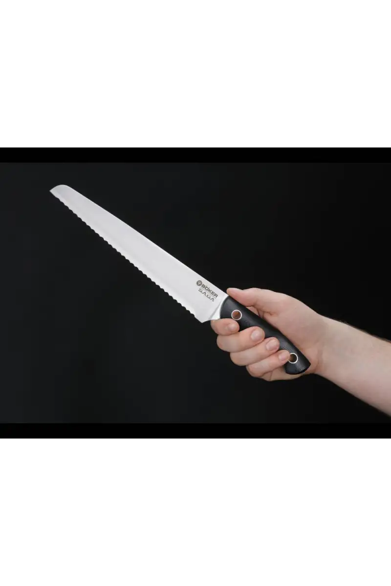 Nóż do chleba Boker Solingen Saga G10 Satin