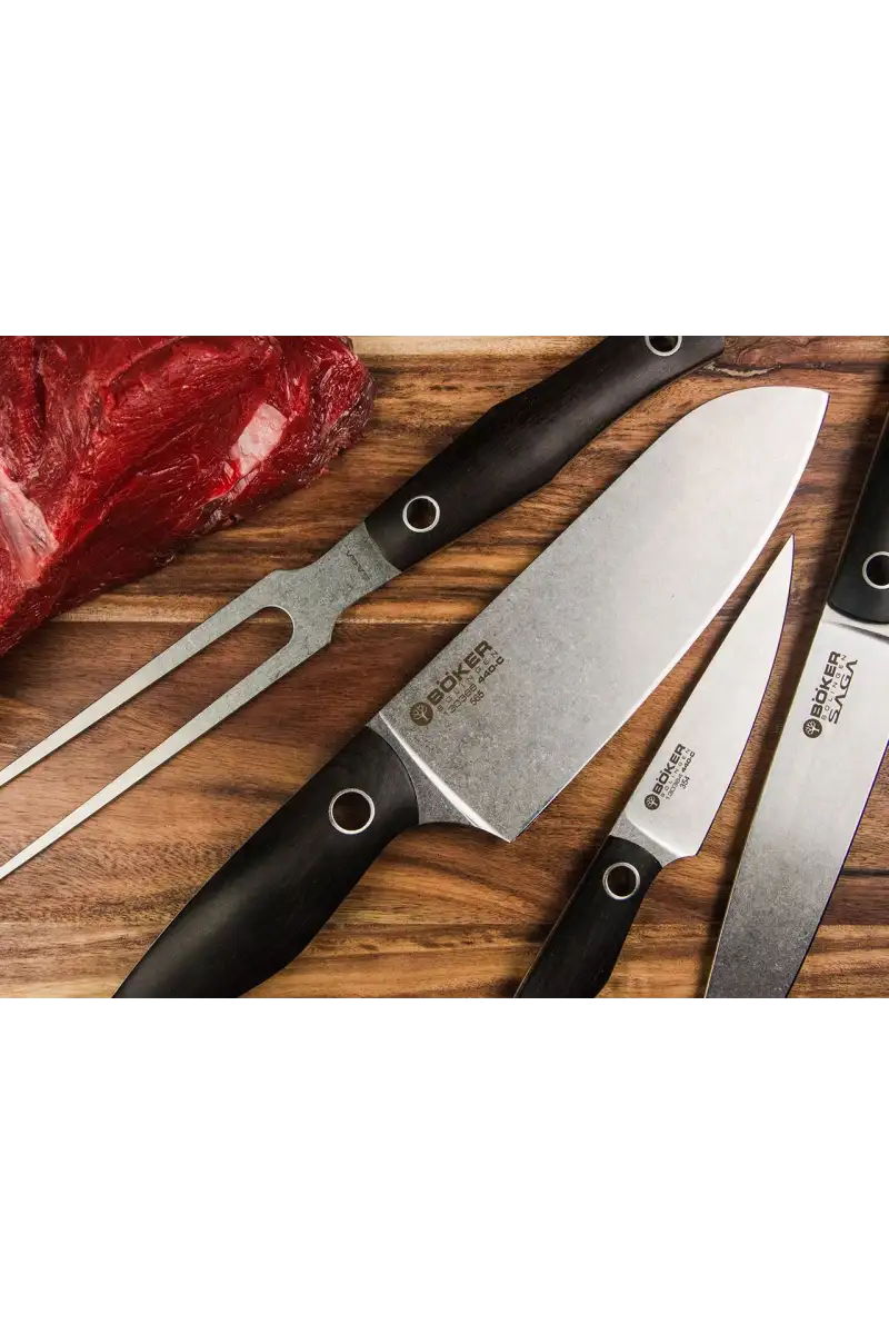 Nóż Santoku Boker Solingen Saga Grenadill