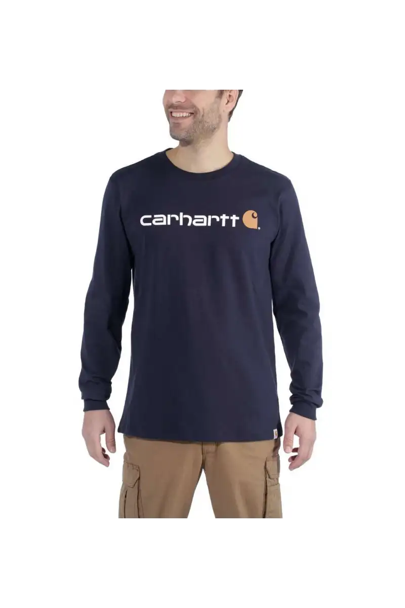 Koszulka Carhartt EMEA Signature Graphic L/S Navy